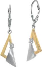 SilberDream Paar Ohrhänger SilberDream Damen Ohrhänger Ohrringe (Ohrhänger), Damen Ohrhänger Triangles aus 925 Sterling Silber, glanz, matt, Farbe: