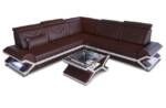 Sofa Dreams Ecksofa Ledersofa Sorrento L Form Mini, Designersofa, Sofa mit Beleuchtung