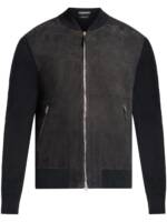 TOM FORD Bomberjacke aus Leder und Wolle - Schwarz