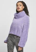 URBAN CLASSICS Sweatshirt "Urban Classics Damen Ladies Short Chenille Turtleneck Sweater"