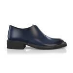 Ungeschnürte Oxford Schuhe / Slipper für Damen - Handgemacht in Italien aus Premium - Leder - Blau, Schlupf - Selbst gestalten - GIROTTI