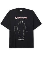 VETEMENTS - Oversized Printed Cotton-Jersey T-Shirt - Men - Black - M