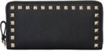 Valentino Garavani Black Rockstud Zippered Wallet