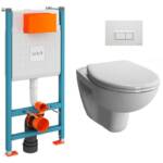 Vitra WC-Paket V-Fix Core Trägergestell + Vitra Normus Wand-WC + SoftClose-Sitz + Platte, glänzend weiß (V-FixNormus-1)