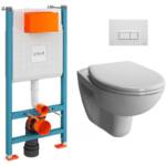 Vitra WC-Paket V-Fix-Gestell + spülrandloses WC Vitra Normus + SoftClose-Sitz + Platte, glänzend weiß (V-FixNormusRimless-1)