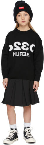 032c SSENSE Exclusive Kids Black Selfie Sweater