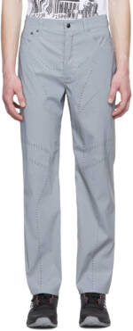 032c Silver Polyester Trousers