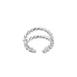 ALEXANDER YORK Ohrklemme Ear Cuff I DOUBLE LINE twisted, 925 Sterling Silber