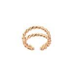 ALEXANDER YORK Ohrklemme Ear Cuff I DOUBLE LINE twisted in Roségold, 925 Sterling Silber