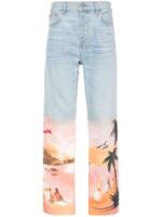 AMIRI Jeans mit Logo-Stickerei - Blau