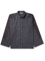 Acne Studios - Sampa Oversized Checked Cotton-Flannel and Twill Shirt - Men - Black - IT 48