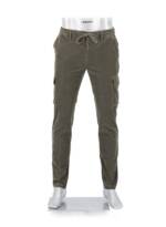 Alberto Herren Cargohose grün Cord Slim Fit