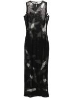 Alexander McQueen Bleistiftkleid mit Feder-Intarsie - Schwarz