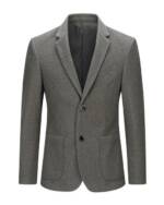 Allthemen Sakko Herren Sakko Wolle Tweed Klassisch Blazer mit Streifen