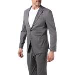 BALDESSARINI Herren Sakko grau Jersey meliert Slim Fit