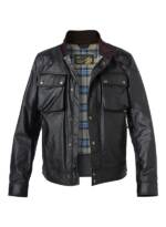 BELSTAFF Herren Jacke schwarz Baumwolle