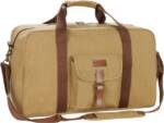 BRUBAKER Weekender Safari - Vintage Reistasche für Damen und Herren (Retro Tasche für Reisen, Arbeit und Sport, 1-tlg., Braun), 65L Poly Canvas Sporttasche mit Schultergurt und separatem Schuhfach