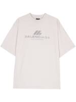 Balenciaga T-Shirt mit reflektierendem Logo - Weiß