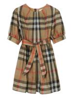 Burberry Kids Seidenkleid mit Vintage-Check - Nude