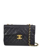 CHANEL Pre-Owned 1992 Maxi Classic Flap Schultertasche - Schwarz