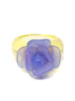 CHANEL Pre-Owned 2001 blumiger scheinend Ring - Gelb