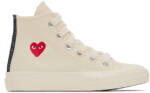 COMME des GARÇONS PLAY Kids Beige Converse Edition Chuck 70 High Top Sneakers