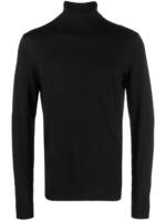 Calvin Klein Fein gestrickter Rollkragenpullover - Schwarz