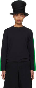 Comme des Garçons Homme Plus Black & Green Layered Long Sleeve T-Shirt