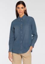 DELMAO Jeansbluse, im klassischen Stil