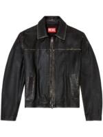 Diesel L-Blixia Lederjacke - Schwarz