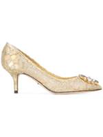 Dolce & Gabbana 'Bellucci' Spitzen-Pumps - Metallic