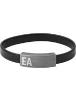 Emporio Armani Armband Emporio Armani Herren-Armband Edelstahl, Leder, Herrenschmuck