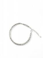 Eyecatcher Armkette Doppelreihiges Armkettchen aus Sterling Silber 15 cm + 4 cm plattiert (kein Set)