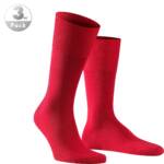 Falke Herren Socken rot Merinowolle unifarben