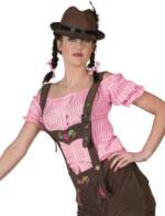 Funny Fashion Trachten-Kostüm Wiesn Hemd Oktoberfest Kostüm Tracht Dirndl Bluse Bayern Outfit Damen