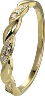 GoldDream Goldring GoldDream Gold Ring Wave Gr.60 333er, Damen Ring Wave, 60 (19,1), 333 Gelbgold - 8 Karat, gold, weiß