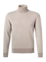 Gran Sasso Herren Rollkragenpullover beige unifarben