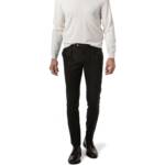 HACKETT Herren Bundfaltenhose braun meliert Slim Fit