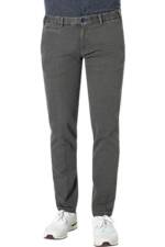 HTL Herren Chino grau Baumwolle meliert Slim Fit