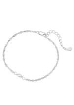 Hey Happiness Perlenarmband Damen Silber 925 18K Vergoldet, Kordelkette dünn, Silber Armkette gedreht Perle weiß, Brautschmuck