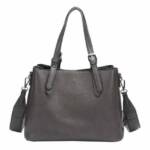 ITALYSHOP24 Schultertasche DAMEN TASCHE Shopper Handtasche Business Umhängetasche Freizeittasche, CrossOver Tote Bag Aktentasche Henkeltasche Leder Optik City Bag Reise