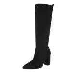 Ital-Design Damen Elegant High-Heel-Stiefel (87124680) Blockabsatz High-Heel Stiefel in Schwarz