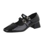 Ital-Design Damen Elegant Schnürpumps (87118244) Blockabsatz Schnür- & Riemchenpumps in Schwarz