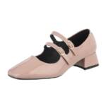 Ital-Design Damen Elegant Schnürpumps (87118250) Blockabsatz Schnür- & Riemchenpumps in Beige