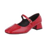 Ital-Design Damen Elegant Schnürpumps (87118256) Blockabsatz Schnür- & Riemchenpumps in Rot