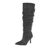 Ital-Design Damen Party & Clubwear High-Heel-Stiefel (87124662) Pfennig-/Stilettoabsatz High-Heel Stiefel in Schwarz