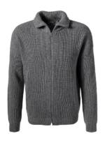 JUVIA Herren Cardigan grau unifarben