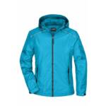 James & Nicholson Sportliche, funktionale Outdoorjacke Damen JN1117 Gr. 2XL turquoise/iron-grey