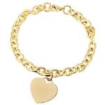 KARMA Bettelarmband Bettelarmband Herz Gold Edelstahl Damenarmband Damen Armband (goldfarben), Goldarmband modern Damenarmband Herzarmband