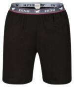 MUSTANG Shorts Bermuda Kurze Hose Sommerhose Freitzeithose roter Kontraststreifen und Mustangbranding